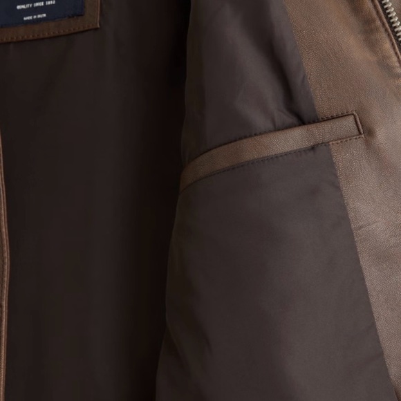 Abercrombie Women’s Brown Leather Jacket - Picture 3 of 4